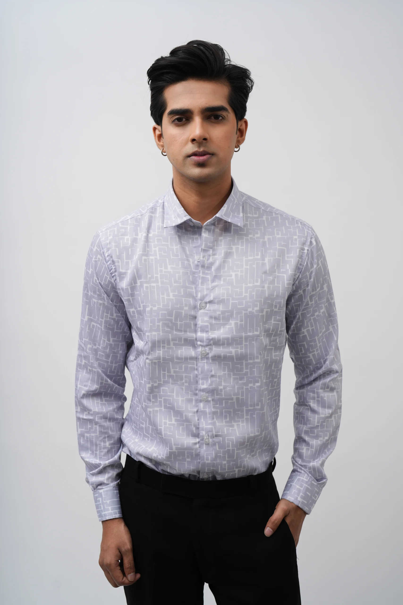 Geometric Luxe Printed Casual Shirt