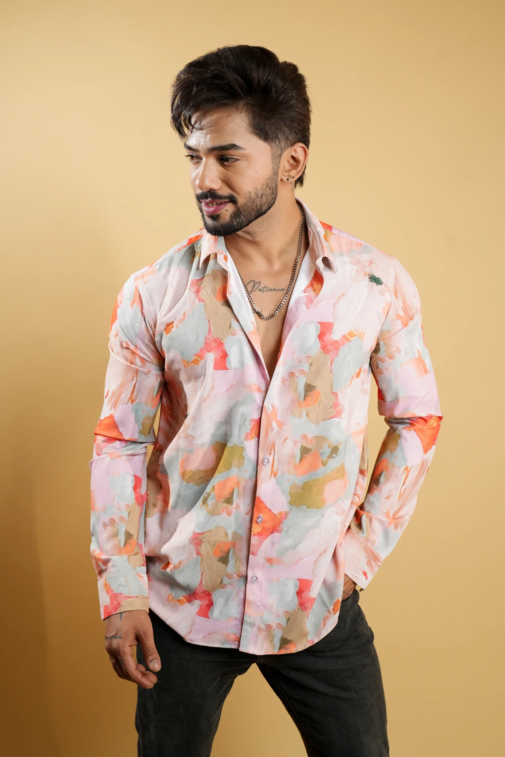Pastel Bloom Luxe Printed Shirt