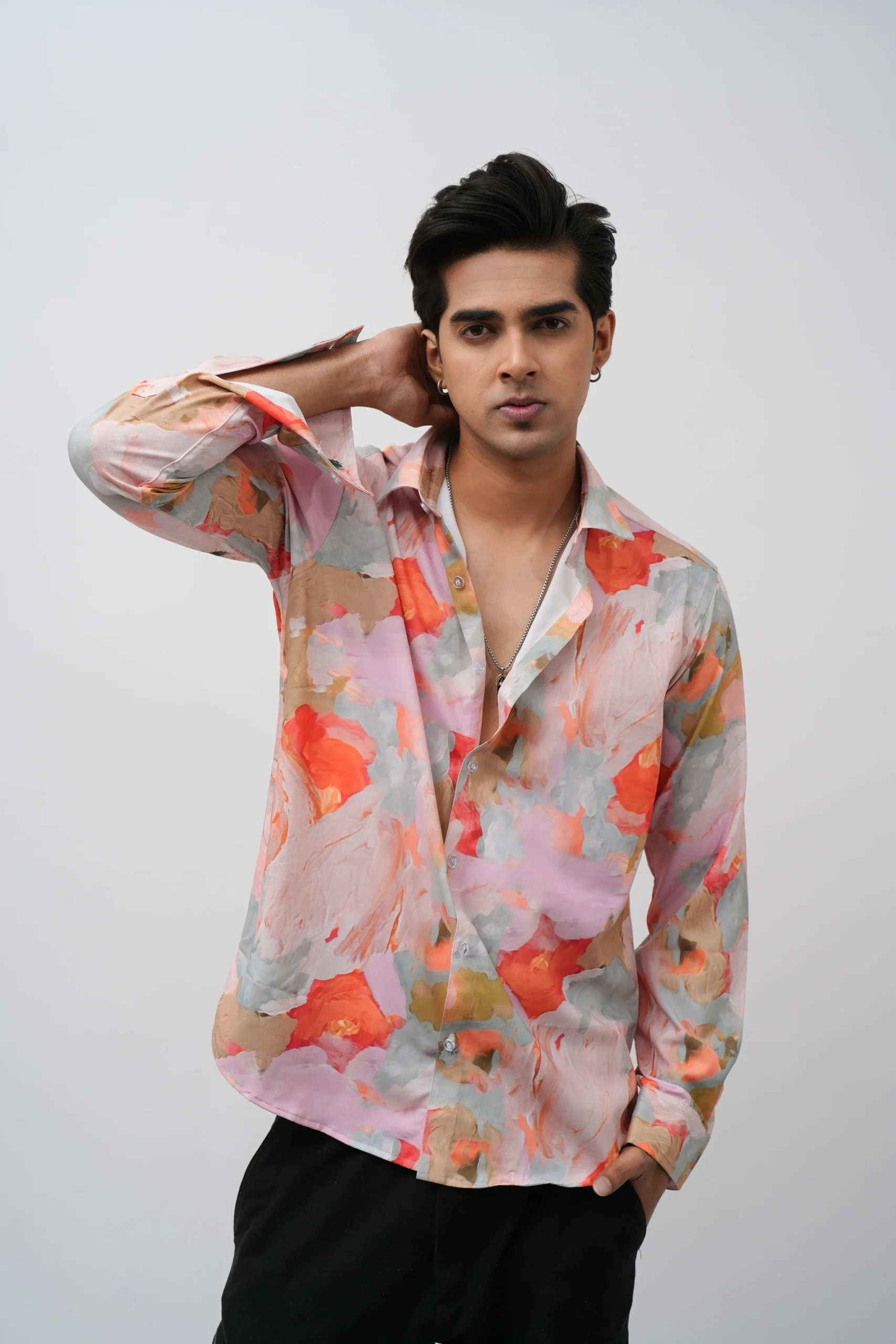 Pastel Bloom Luxe Printed Shirt