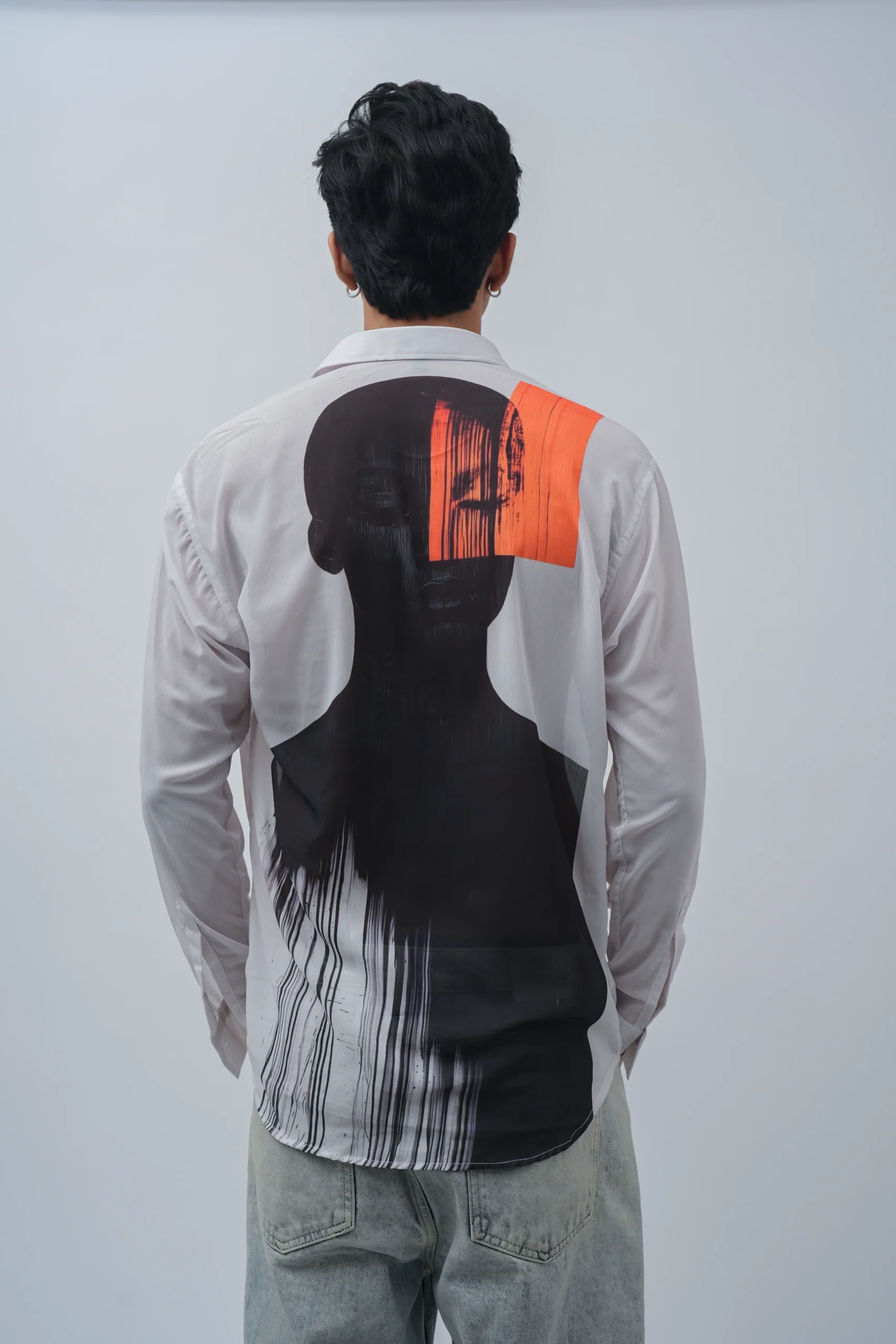 Abstract Portrait Graphic Back Shirt